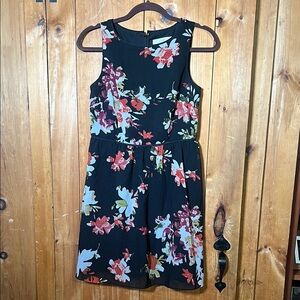 LOFT Blue and Pink Sleeveless Mini Sundress